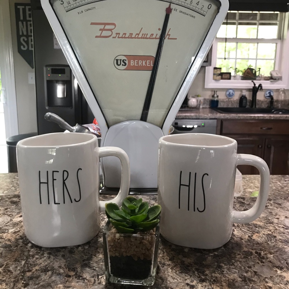 Rae Dunn His & Hers coffee mugs